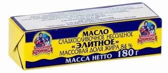 Масло "Элитное" 84% 180гр (Баб Крынка)