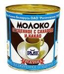 Молоко сгущенное с сахаром и какао 7,5% 380г. ж/б Рогачёв