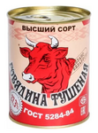 Тушенка Говядина рубленая тушеная 86% 338гр (Россь, Беларусь)