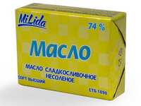 Масло Сливочное "МиЛида" 180гр. 82,5% (Беларусь, Лида)
