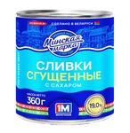 Сливки сгущенные с сахаром 19% 360г. ж/б (Минская марка)